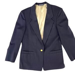 Austin Reed Regent Street Navy Wool Blazer Boys 12 Gold Button Classic